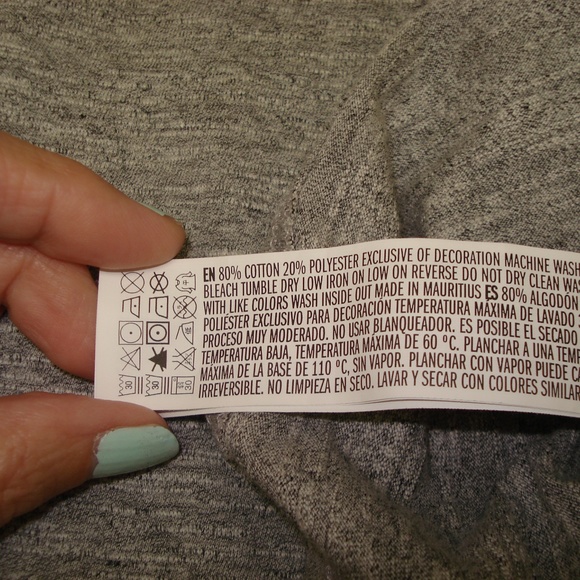 Forever 21 Long Sleeve Gray Shirt with Black Lace - Picture 6 of 6